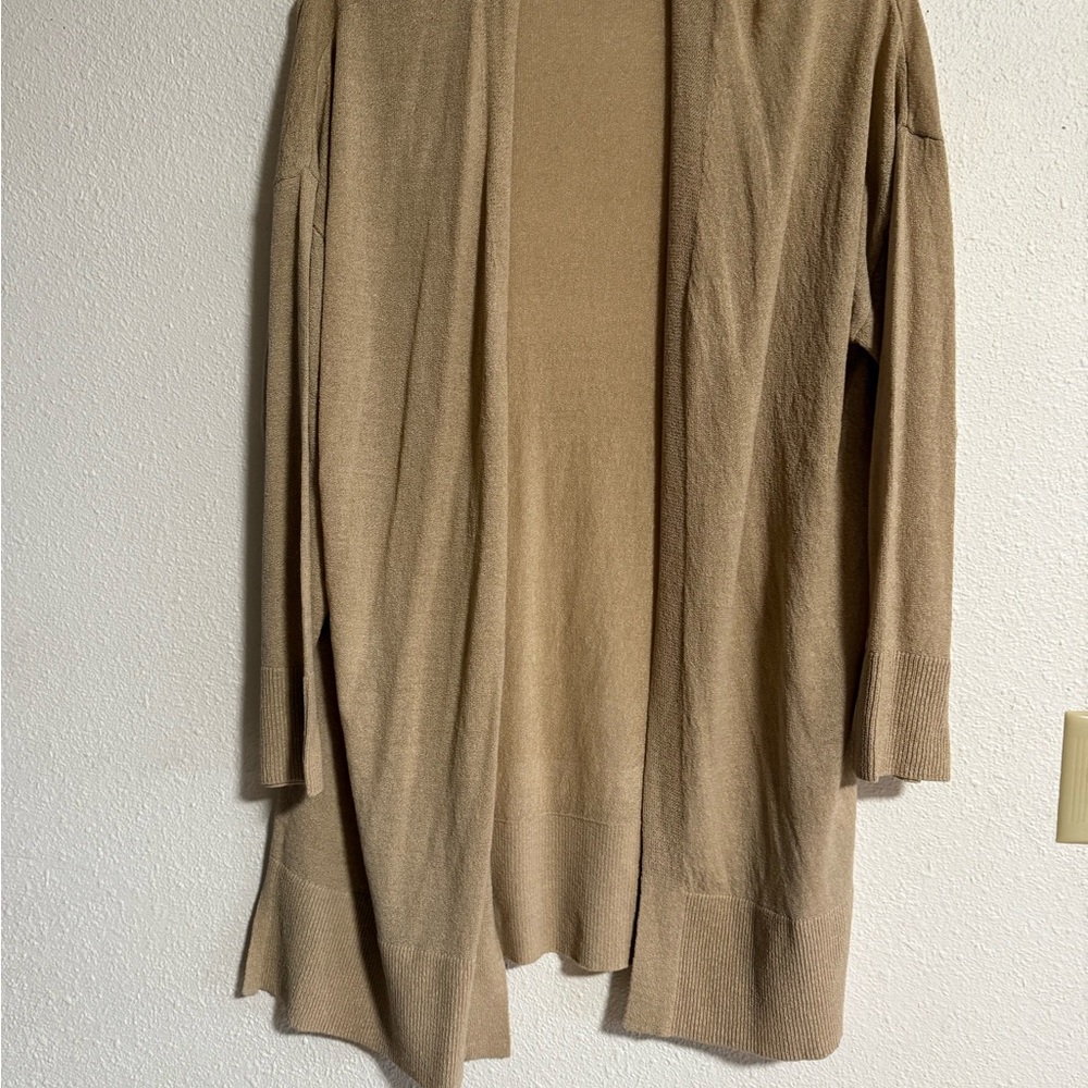 Dex Tan Open Front Cardigan Sweater